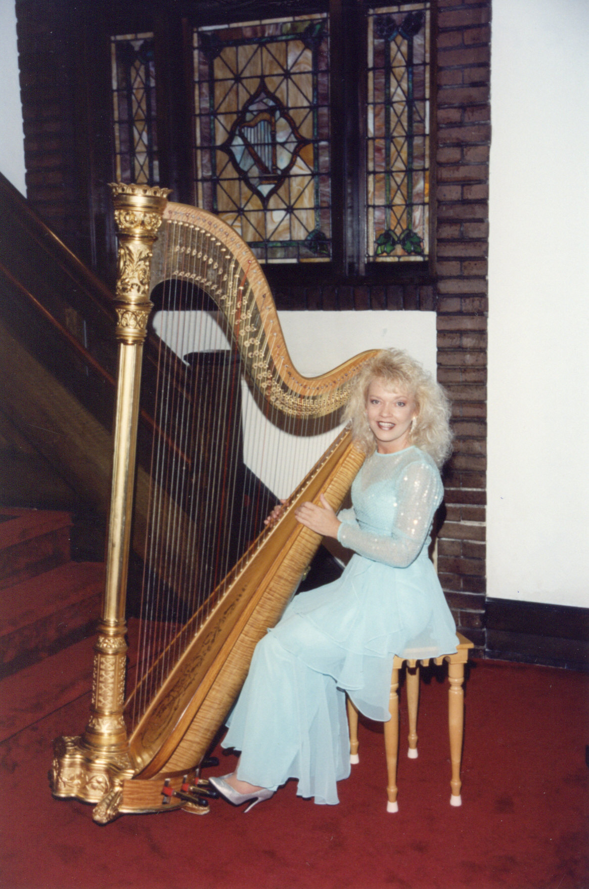 Gold 23 Lyon-Healy Harp at First Christain Church in Knoxville, TN (notice the window)